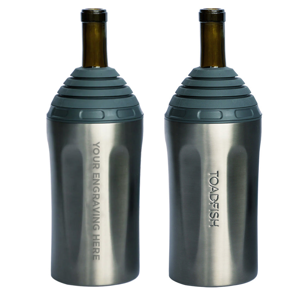 Toadfish Custom Engraved Stainless Steel Wine Chiller - Graphite (MINIMUM ORDER QUANTITY OF 25) [TF1111]